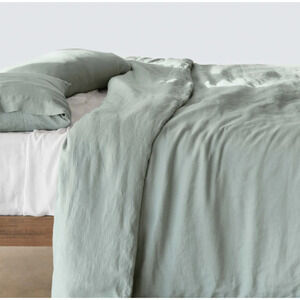 The Citizenry Stonewashed Linen Duvet Cover King/Cal King Seaglass – New w/ tags